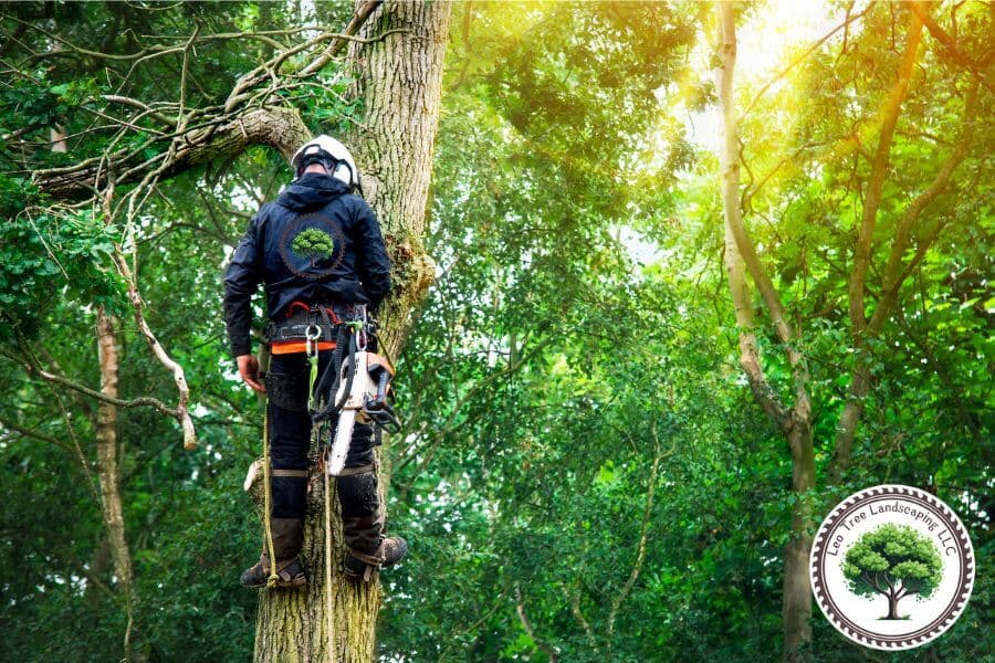 Man climb tree